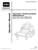 Toro TimeCutter ZX525 Riding Mower User manual