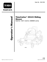 Toro TimeCutter ZX525 Riding Mower User manual