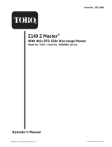 Toro Z149 Z Master, With 44in SFS Side Discharge Mower User manual