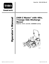 Toro Z400 Z Master, With 48in 7-Gauge Side Discharge Mower User manual