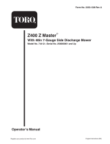 Toro Z400 Z Master, With 48in 7-Gauge Side Discharge Mower User manual