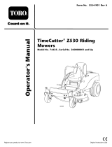 Toro TimeCutter Z530 Riding Mower User manual