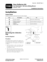 Toro Rear Deflector Kit, TimeCutter ZD Series Riding Mower Installation guide