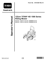 Toro 122cm TITAN HD 1500 Series Riding Mower User manual