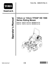 Toro 132cm TITAN HD 1500 Series Riding Mower User manual