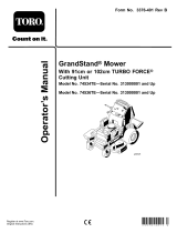 Toro GrandStand 91 cm Stand-on Mower 74534TE User manual