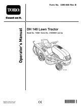 Toro DH 140 Lawn Tractor User manual