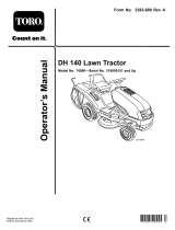 Toro DH 140 Lawn Tractor User manual