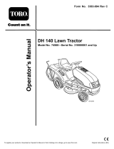 Toro DH 140 Lawn Tractor User manual