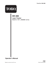 Toro DH 200 Lawn Tractor User manual