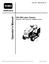 Toro DH 200 Lawn Tractor User manual