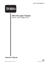 Toro DH 210 Lawn Tractor User manual