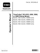 Toro TimeCutter SS 4235 Riding Mower User manual