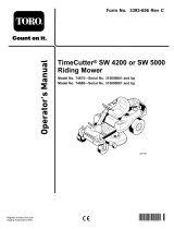 Toro TimeCutter SW 5000 Riding Mower User manual