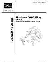 Toro TimeCutter ZX480 Riding Mower User manual