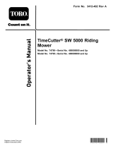 Toro TimeCutter SW 5000 Riding Mower User manual