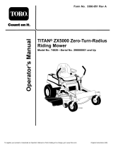 Toro TITAN ZX5000 Zero-Turn-Radius Riding Mower User manual