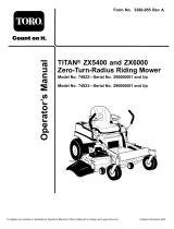 Toro TITAN ZX6000 Zero-Turn-Radius Riding Mower User manual