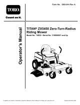Toro TITAN ZX5450 Zero-Turn-Radius Riding Mower User manual