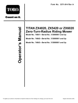 Toro TITAN ZX5420 Zero-Turn-Radius Riding Mower User manual