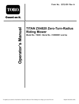 Toro TITAN ZX4820 Zero-Turn-Radius Riding Mower User manual