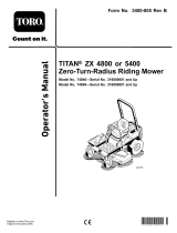 Toro TITAN ZX 4800 Zero-Turn-Radius Riding Mower User manual
