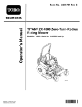 Toro TITAN ZX 4800 Zero-Turn-Radius Riding Mower User manual