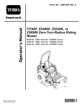 Toro TITAN ZX4800 Zero-Turn-Radius Riding Mower User manual