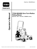 Toro TITAN MX4880 Zero-Turn-Radius Riding Mower User manual
