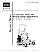 Toro TITAN MX4880 Zero-Turn-Radius Riding Mower User manual