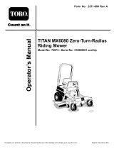 Toro TITAN MX6080 Zero-Turn-Radius Riding Mower User manual