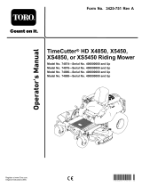 Toro TimeCutter HD XS5450 Riding Mower User manual
