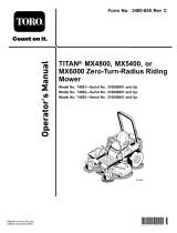 Toro TITAN MX4800 Zero-Turn-Radius Riding Mower User manual