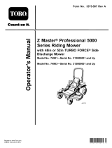 Toro Z Master Professional 5000 Series Riding Mower, User manual