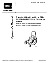 Toro Z Master G3 Riding Mower, User manual