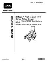 Toro Z Master Professional 6000 Series Riding Mower, User manual