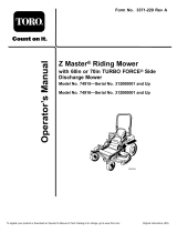 Toro Z Master Professional 5000 Series Riding Mower, User manual