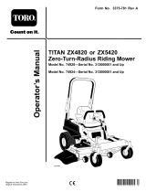 Toro TITAN ZX5420 Zero-Turn-Radius Riding Mower User manual