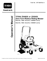 Toro TITAN ZX4820 Zero-Turn-Radius Riding Mower User manual