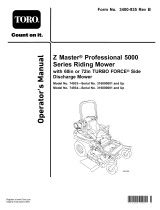 Toro Z Master Professional 5000 Series Riding Mower, User manual