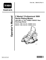 Toro Z Master Professional 5000 Series Riding Mower, User manual