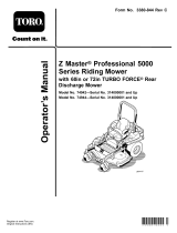 Toro Z Master Professional 5000 Series Riding Mower, User manual