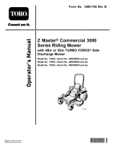 Toro Z Master Commercial 3000 Series Riding Mower, User manual