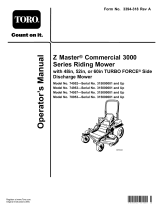 Toro Z Master Professional 3000 Series Riding Mower, User manual