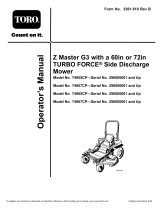 Toro Z Master G3 Riding Mower, User manual