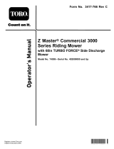 Toro Z Master Commercial 3000 Series Riding Mower, User manual