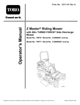 Toro Z Master Professional 6000 Series Riding Mower, User manual