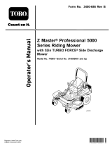 Toro Z Master Professional 5000 Series Riding Mower, User manual