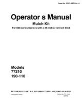 MTD Genuine Factory Parts 190-116 User manual