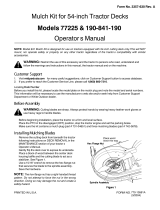 Cub Cadet 54in Mulch Kit User manual